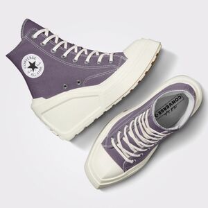 NEW Converse 75MM Chuck 70 De Luxe Wedge Platform Hi Top Sneaker Lavender Ash